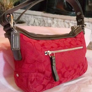 Coach Red Hamptons shoulder Handbag